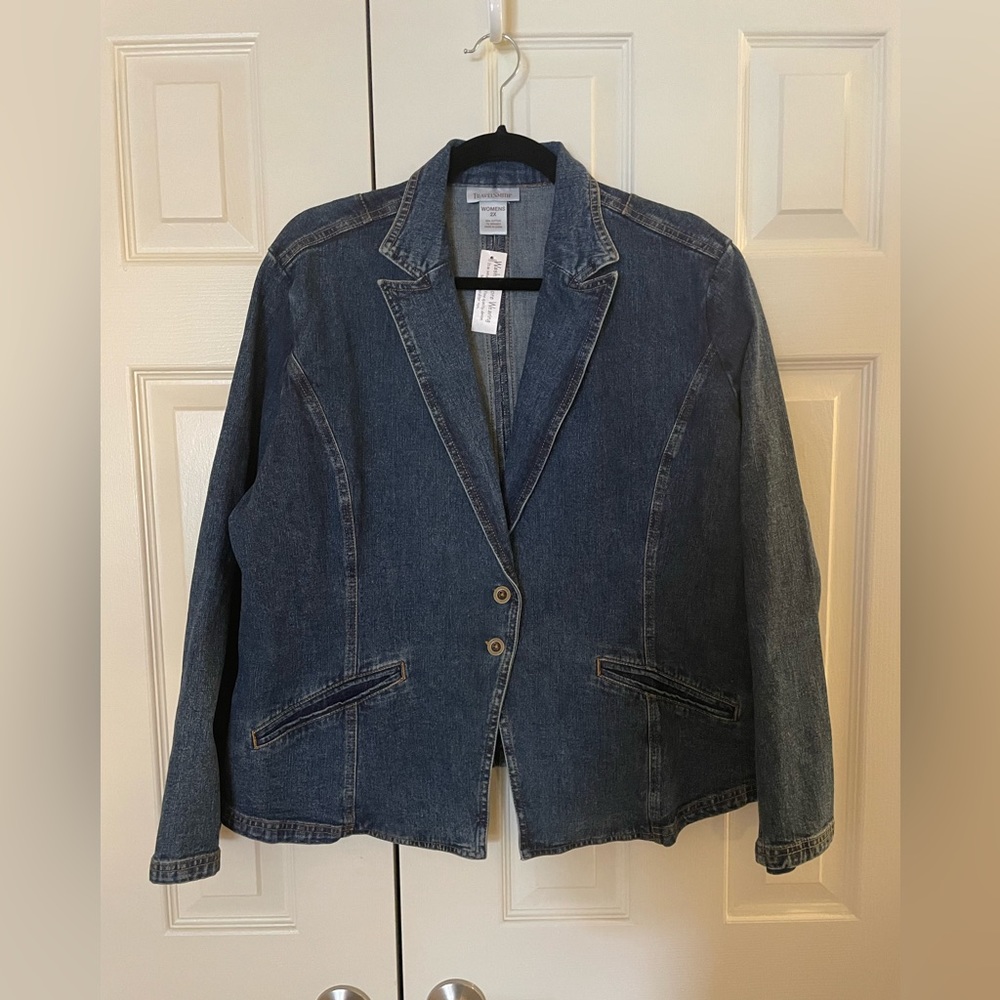 TravelSmith Denim Blazer - Size 2X
